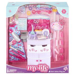 My Life As Hair‎ Salon Play Set for 18 inch Dolls, Lavender Lots of Accessories